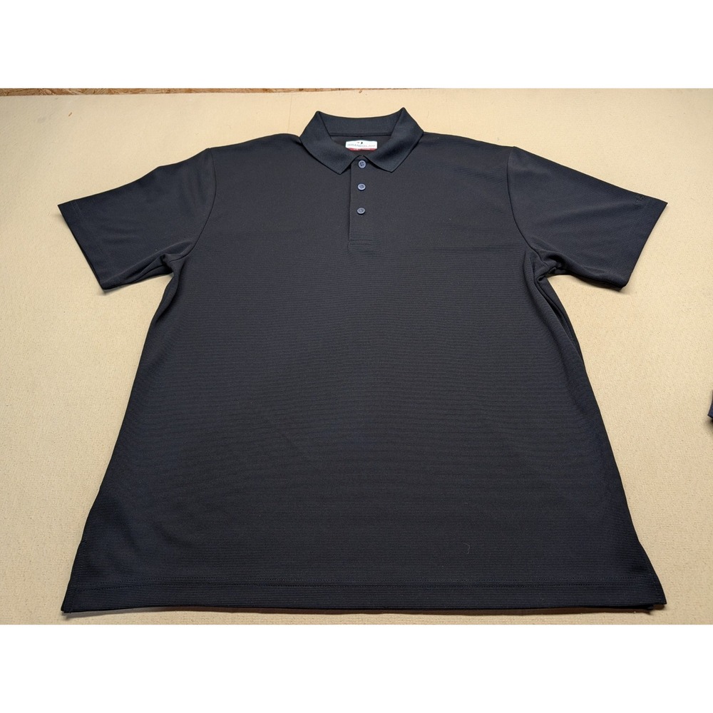 Grand Slam Performance Men's Polo Shirt Size L Black Polyester